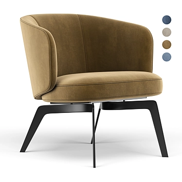 Sleek Bece Armchair: Contemporary Elegance by Lema 3D model image 1 