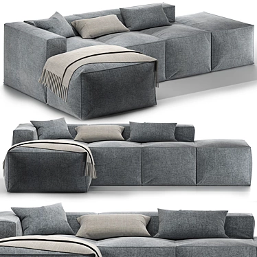 Hills Sofa: Stylish and Spacious 3D model image 1 