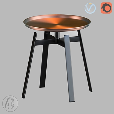 Modern Round Table | D485mm H500mm 3D model image 1 