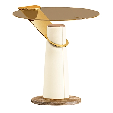 Elegant Eclipse Side Table: Italian Craftsmanship 3D model image 1 