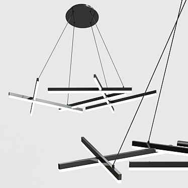 Elegant Maytoni Line Hanging Lamp 3D model image 1 