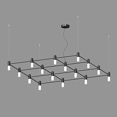 Elegant Quadrante Suspension Lamp 3D model image 1 