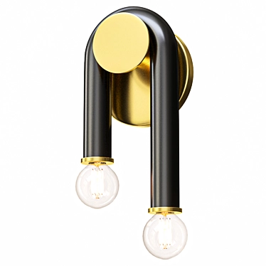 Elegant Gold Wall Sconce: Paulson 3D model image 1 