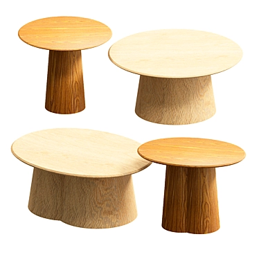 Modern Minimalist Halle Proto Tables 3D model image 1 