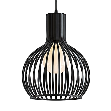 Industrial Iron Cage Pendant 3D model image 1 