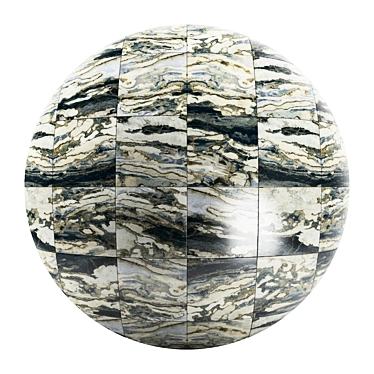 Beautiful Blue Marble Tile: High-Quality 4x4 PBR Texture 3D model image 1 