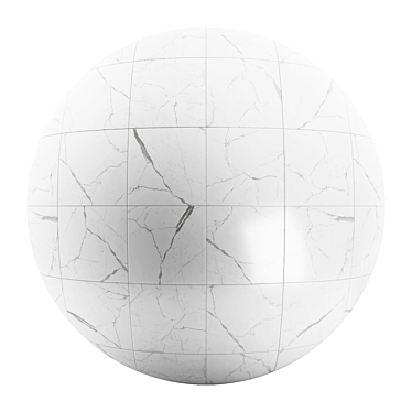 Carrara White Marble Tile: Elegant and Versatile 3D model image 1 
