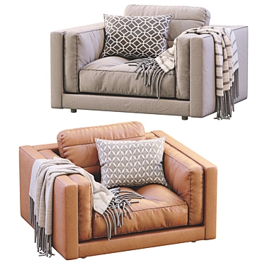 Flexform LUCIEN Armchair: Stylish Comfort for Your Space 3D model image 1 
