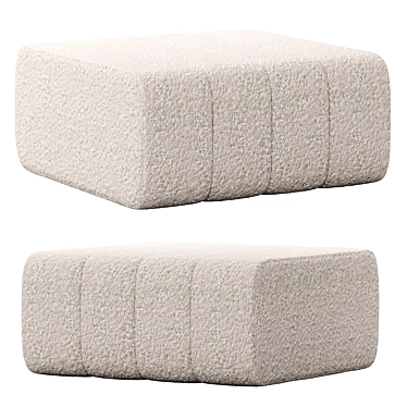 Cooper 36 Boucle Ottoman: Sleek and Stylish 3D model image 1 