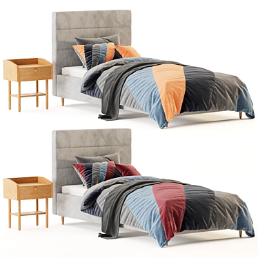Dreamy Darcy's Designer Bed 3D model image 1 