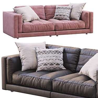 Flexform LUCIEN 2013 Sofa: Stylish & Versatile 3D model image 1 