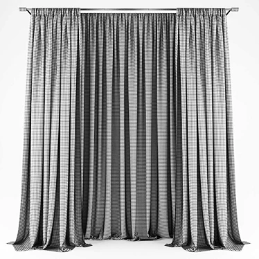 Polyester Curtains: 107288 Polys, 108781 Verts 3D model image 1 