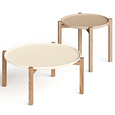 Sleek Gong Coffee Tables 3D model image 1 