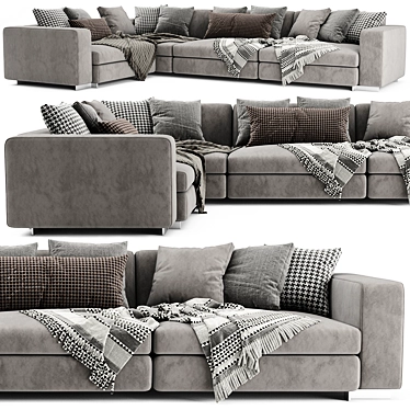 Modern Molteni & C Turner L-Shaped Sofa 3D model image 1 