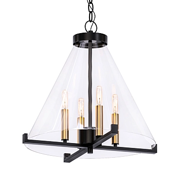 Elegant 4-Light Pendant: The Holding 3D model image 1 