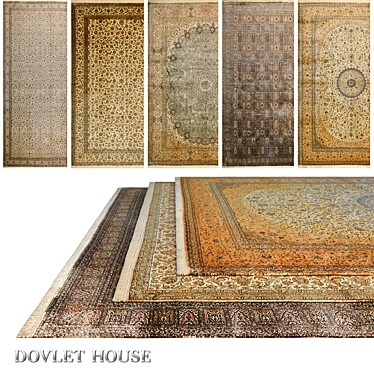 Luxurious Silk Carpets - Set of 5 (part 742) 3D model image 1 