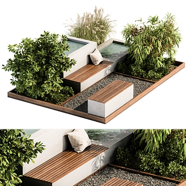 Outdoor Seating Set 26 - Stylish Backyard and Landscape Furniture 3D model image 1 