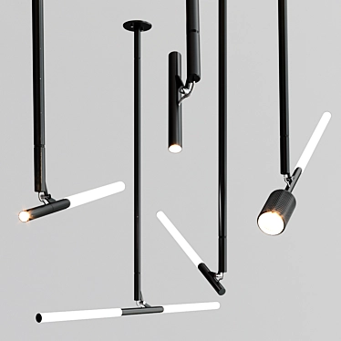 Modern Ceiling Lights: Collection XY180 by Delta Light 3D model image 1 