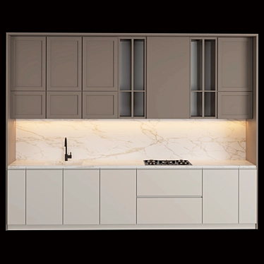 Sleek 2015 Kitchen: Modern & Versatile 3D model image 1 