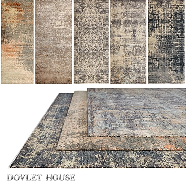 Luxury Carpets Set by DOVLET HOUSE (744) 3D model image 1 