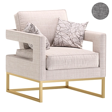 Elegant Berkley Armchair for Comfortable Living 3D model image 1 