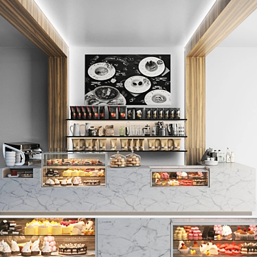 Café Design: Coffee Point, Desserts & Machines 3D model image 1 