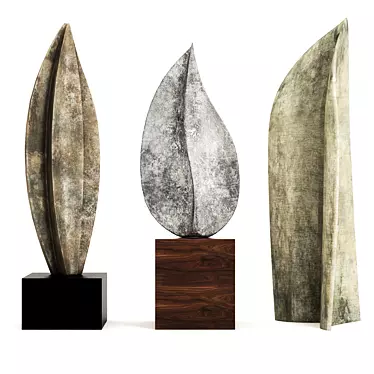 Leaves. A set of three sculptures.