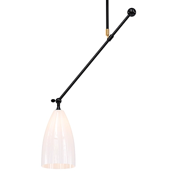 Elegant Slope Pendant Light 3D model image 1 