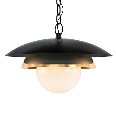 Sleek Shell Pendant Lamp 3D model image 1 