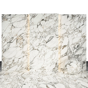 Arabescato Marble: Versatile Size and Texture 3D model image 1 