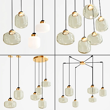 Elegant LEGIER Hanging Lamps 3D model image 1 