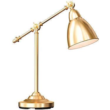 Vintage Copper Barometer Lamp 3D model image 1 