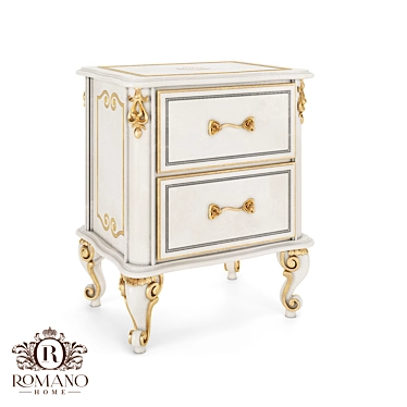 Handcrafted Laura Romano Home Bedside Table 3D model image 1 