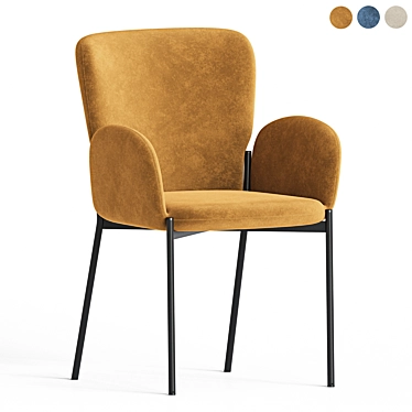 Modern K445 Dining Chair 3D model image 1 