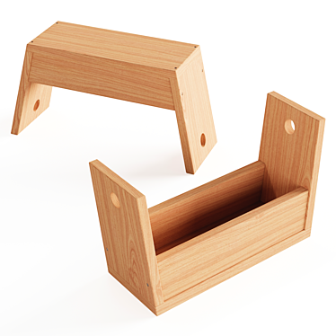 Versatile Carry Stool: Stacking, Tray & Container 3D model image 1 
