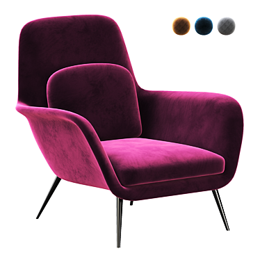 Sleek Swoon Lounge Chair 3D model image 1 