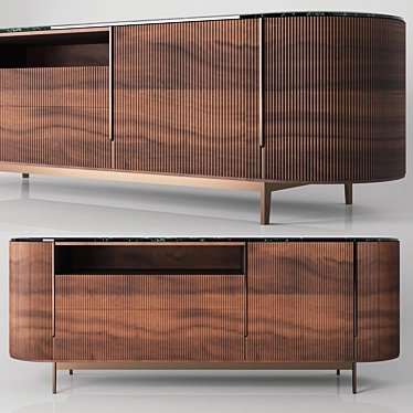 Sleek Gallotti & Radice KUMI Credenza 3D model image 1 