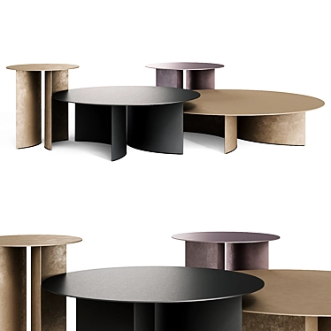 Elegant Pierre Coffee Tables 3D model image 1 