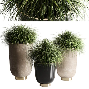 Concrete Vase: Indoor Plant Collection 3D model image 1 