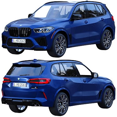 Title: BMW X5 M Competition: Unleash Power 3D model image 1 