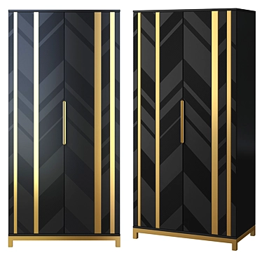 Elegant MDF Wardrobe: Alicante-1 3D model image 1 