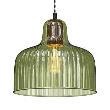 Industrial Olive Green Pendant: Treviso 3D model image 1 