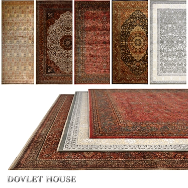 Luxury Carpets Set, 100% Wool & Silk 3D model image 1 