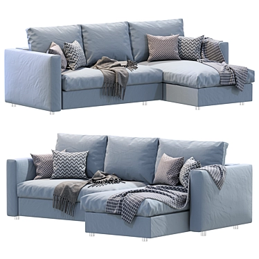 Sleek Finnala Ikea Sofa 3D model image 1 