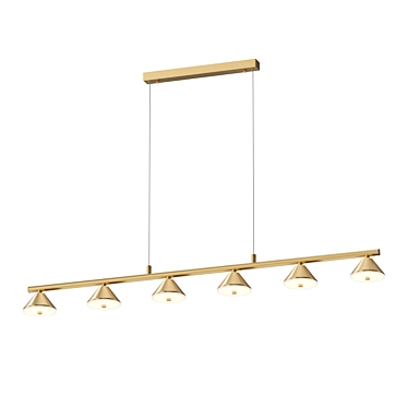 Conical Design LED Pendant: Lampatron GENRE LONG 6 3D model image 1 