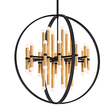 Minimalist Nero Chandelier 3D model image 1 