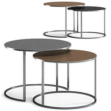 Sleek Maddox Nesting Tables 3D model image 1 