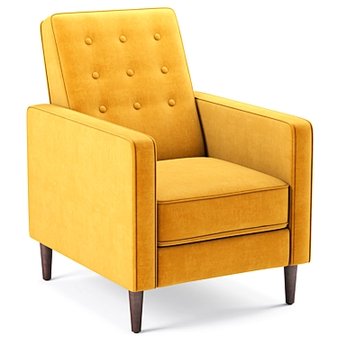 Mervynn Mid-century Recliner: Modern Comfort 3D model image 1 