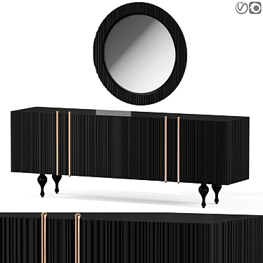 Elegant Mabel Sideboard: Modern, Spacious, Stylish 3D model image 1 