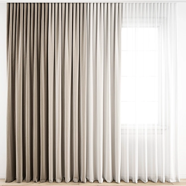 Polygonal Curtain Model 3D model image 1 